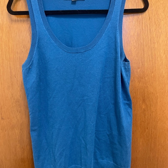 Loft By Ann Taylor Woman’s Size M Blue Sleeveless Sweater She’ll - Picture 1 of 5